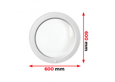 Raam PVC 600 x 600 mm - Ronde