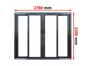 Aluminium Tuindeuren HST 2780 x 2300 mm Schuifdeur MB-77HS