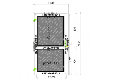 	Aluminium Deur 1170 x 2080 mm Aluprof MB45	