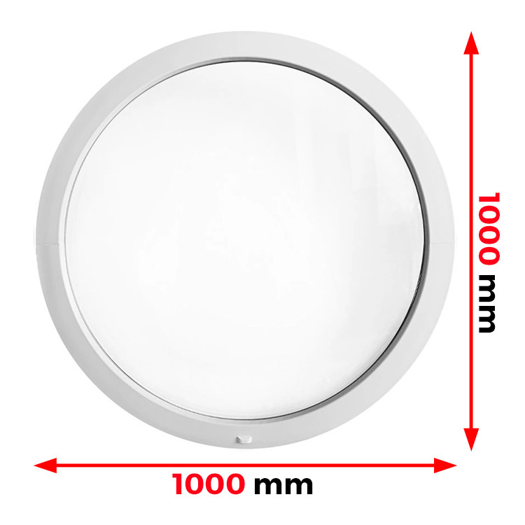 Raam PVC 1000 x 1000 mm - Ronde