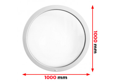 Raam PVC 1000 x 1000 mm - Ronde