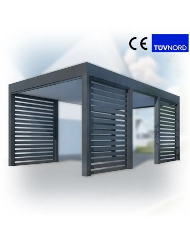 Carport vrijstaand 3x6 m met zijwanden 4+0
