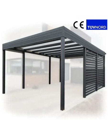 Carport vrijstaand 3x6 m met zijwanden 2+0