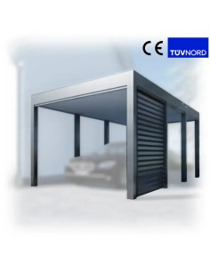 Carport vrijstaand 3x6 m met zijwanden 1+0