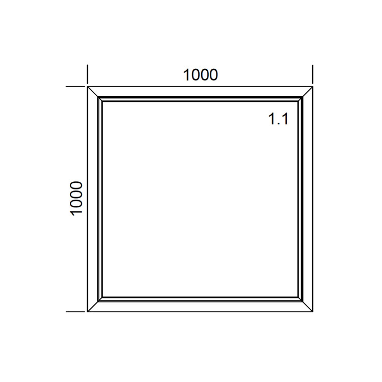Raam PVC 1000 x 1000 mm - FIX