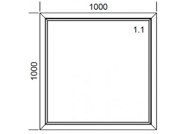 Raam PVC 1000 x 1000 mm - FIX