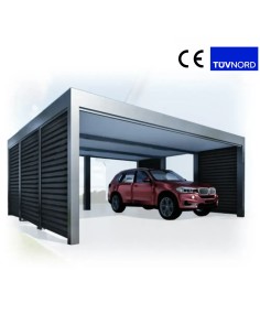 Carport vrijstaand 6x6 m met zijwanden 5+0