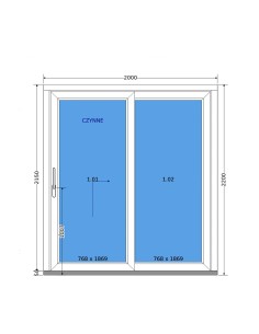 Schuifpui Terrasdeuren HST 200 × 220 cm – DECCO 2