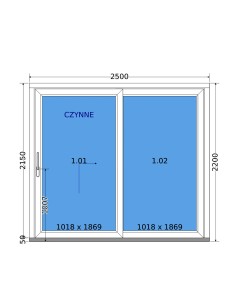 Schuifpui Terrasdeuren HST 250 × 220 cm – DECCO 2