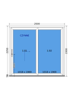 Schuifpui Terrasdeuren HST 250 × 230 cm – DECCO 2