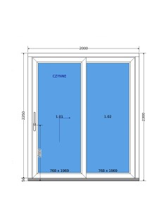 Schuifpui Terrasdeuren HST 200 × 230 cm – DECCO 2