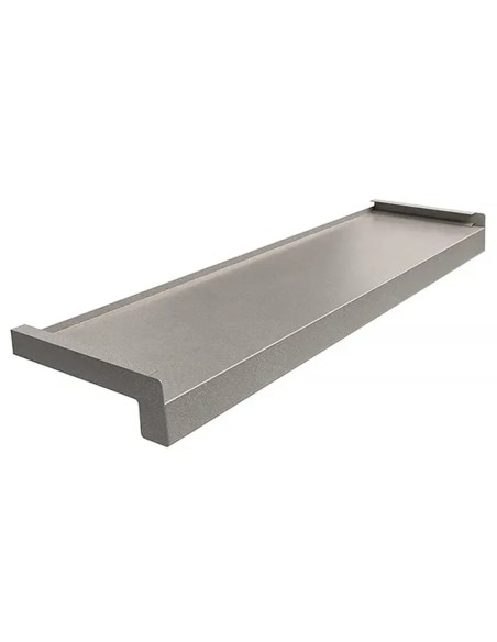 Stalen Buitenvensterbank - Zilver RAL 7037 Zandstructuur