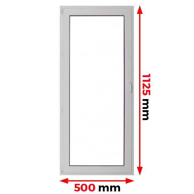 Raam PVC 500 x 1125 mm