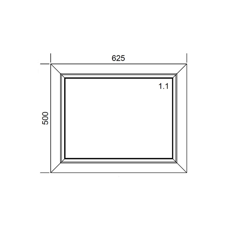 Raam PVC 625 x 500 mm