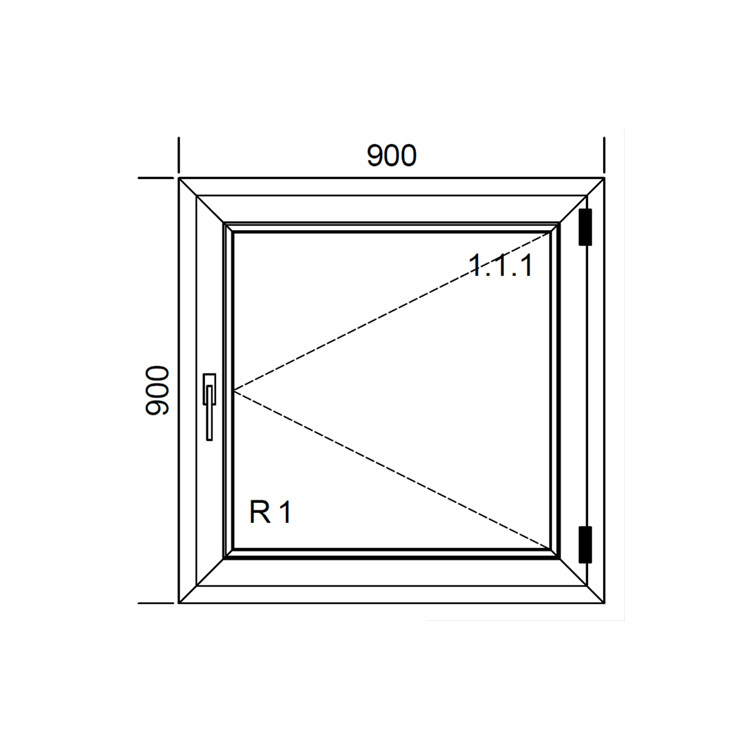 Raam PVC 900 x 900 mm