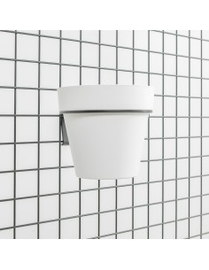 Bloempothouder voor wandrooster | Industrieel accessoire 2