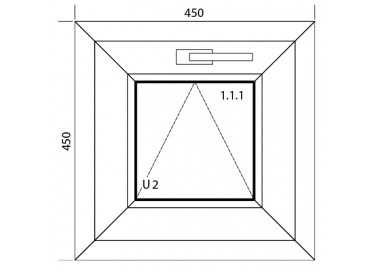 Raam PVC 450 x 450 mm
