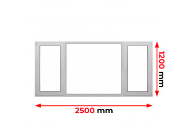 Raam PVC 2500 x 1200 mm