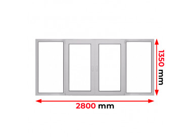 Raam PVC 2800 x 1350 mm