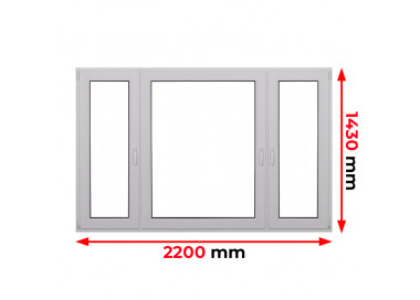 Raam PVC 2200 x 1430 mm