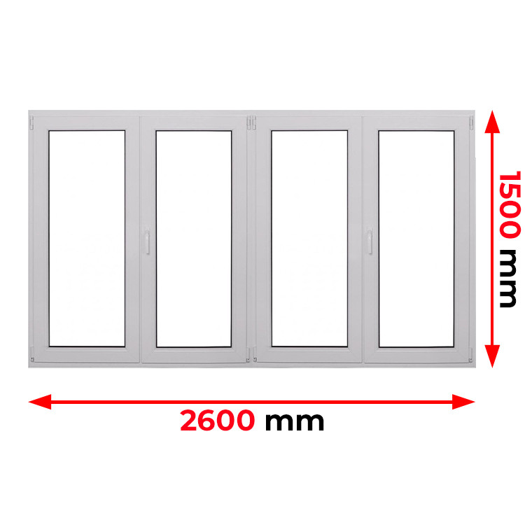 Raam PVC 2600 x 1500 mm
