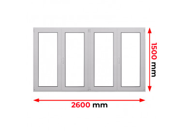 Raam PVC 2600 x 1500 mm