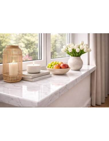 Gelakte MDF Buitenvensterbank - Wit Hoogglans