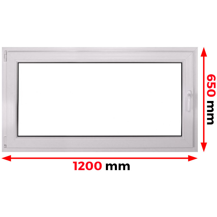 Raam PVC 1200 x 650 mm