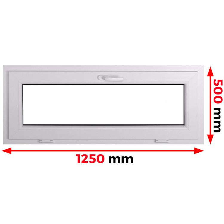 Raam PVC 1250 x 500 mm