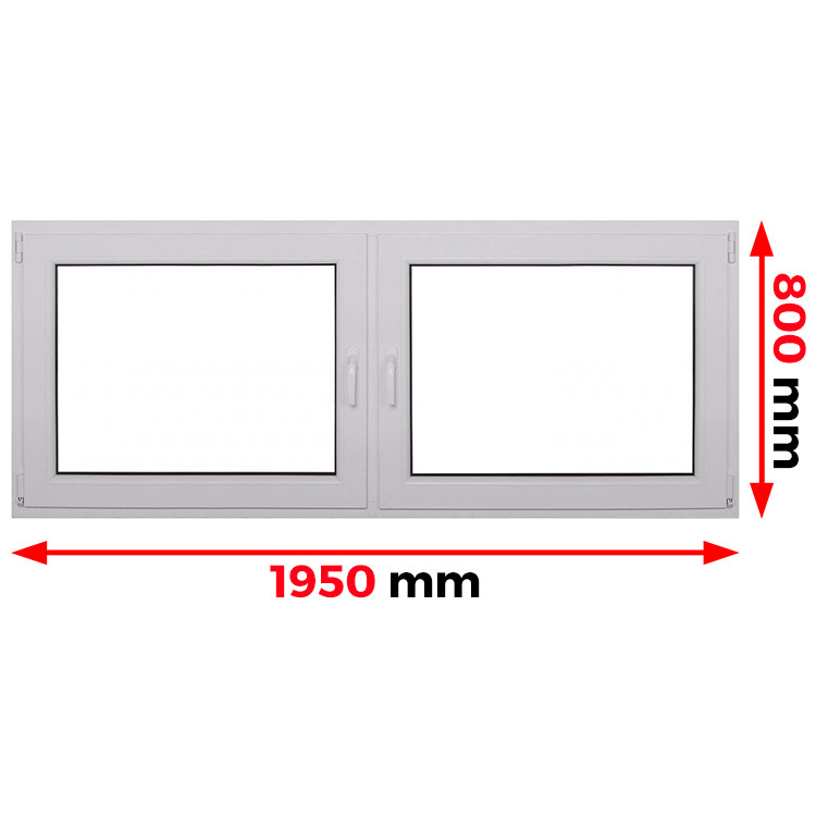 Raam PVC 1950 x 800 mm