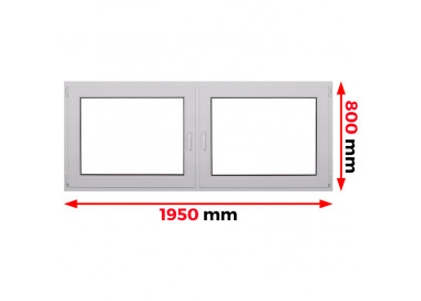 Raam PVC 1950 x 800 mm