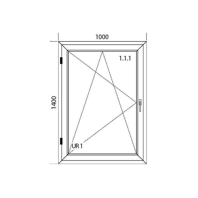 Raam PVC 1000 x 1400 mm