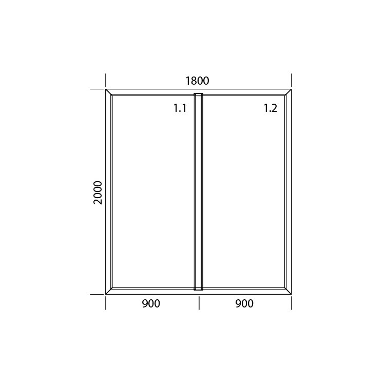 Raam PVC 1800 x 2000 mm