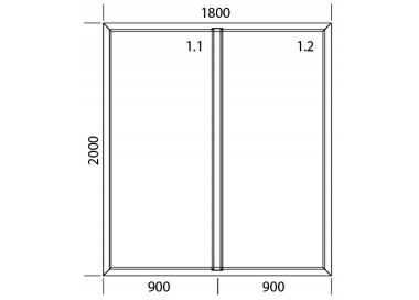 Raam PVC 1800 x 2000 mm