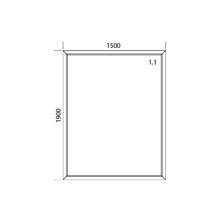 Raam PVC 1500 x 1900 mm