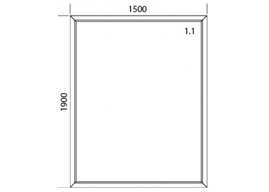Raam PVC 1500 x 1900 mm