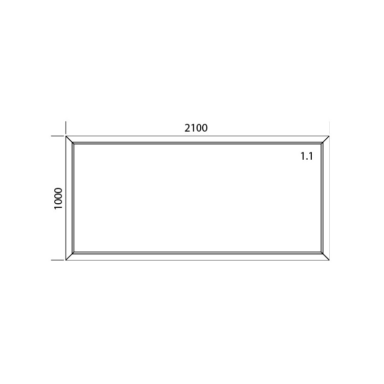 Raam PVC 2100 x 1000 mm