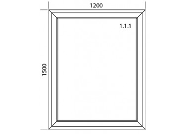 Raam PVC 1200 x 1500 mm