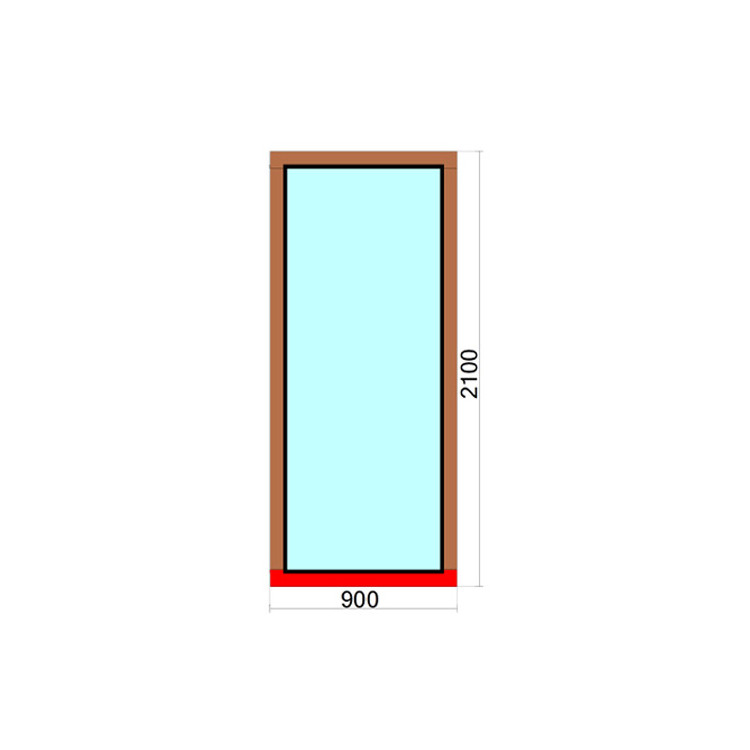 	Houten Raam 900 x 2100 mm	