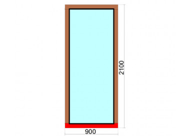 	Houten Raam 900 x 2100 mm	