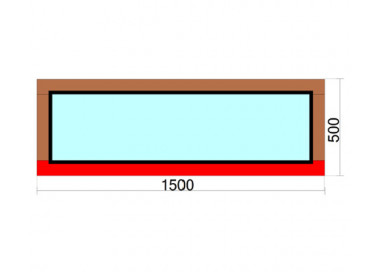 Houten Raam 1500 x 500 mm