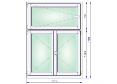 	Houten Raam 1310 x 1780 mm	