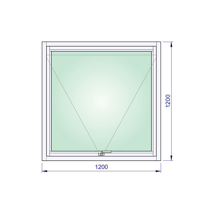 	Houten Raam 1200 x 1200 mm SCANDINAVISCH Raam	