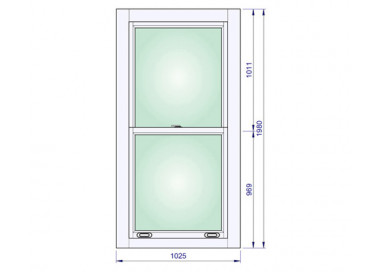 	Houten Raam 1025 x 1980 mm - SASH	