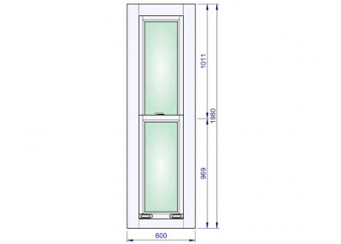 	Houten Raam 600 x 1980 mm - SASH	