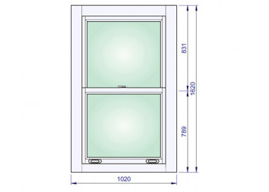 	Houten Raam 1020 x 1620 mm - SASH	