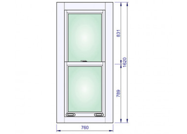 	Houten Raam 760 x 1620 mm - SASH	