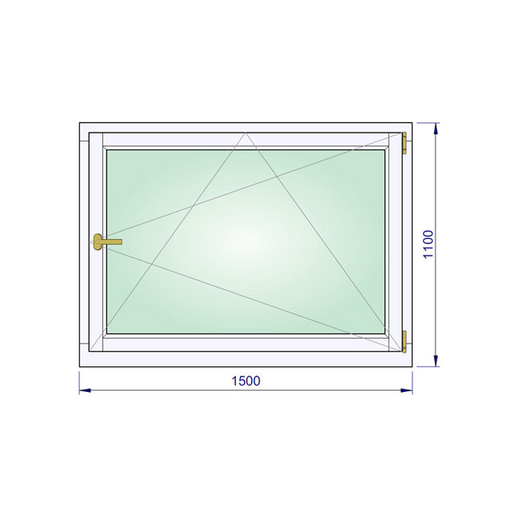 	Houten Raam 1500 x 1100 mm	