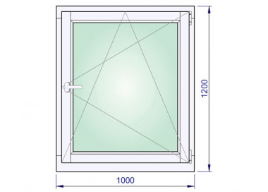 	Houten Raam 1000 x 1200 mm	