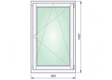 	Houten Raam 900 x 1450 mm	